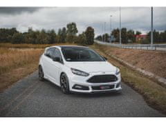 Maxton Design spoiler pod přední nárazník ver.4 pro Ford Focus ST Mk3 Facelift, černý lesklý plast ABS