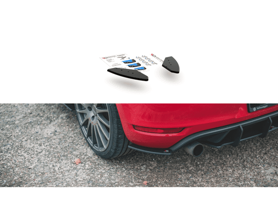 Maxton Design "Racing durability" boční difuzory pod zadní nárazník pro Volkswagen Golf GTI Mk6, plast ABS bez povrchové úpravy