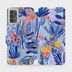 Mobiwear Flip pouzdro na mobil Samsung Galaxy A32 LTE - MP03P Modrá květena