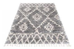 Chemex Koberec Aztec Boho Shaggy S Třásněmi Dc55B Ejf Krémová Šedá 140x200 cm