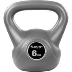 Greatstore Kettlebell činka šedá - 6 kg