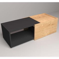 shumee FMD Výsuvný konferenční stolek, řemeslný dub a černá barva