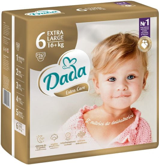 Dada Extra Care, vel.:6, 16+ kg, 26ks