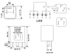 Stualarm Přerušovač blinkrů LED, 12V, 0,02-10A pro japonské vozy (46052)