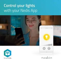 Nedis Wi-Fi chytrá LED žárovka, 3 ks v balení, teplá bílá, E27, .800 lm, 9W, F