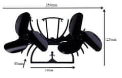 TURBO Fan Ventilátor na krbová kamna 2 vrtule se 3 čepelemi 