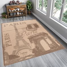 Chemex Koberec Floorlux Tětivový Stylový Vintage Módní Tětiva 20356 Hnědá Krémová 140x200 cm