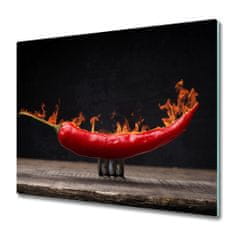 tulup.cz Skleněná krájecí deska Chilli pepř 2x30x52 cm