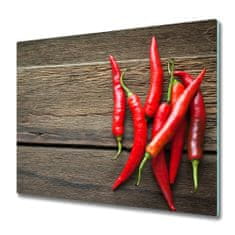 tulup.cz Skleněná krájecí deska Chilli papričky 60x52 cm