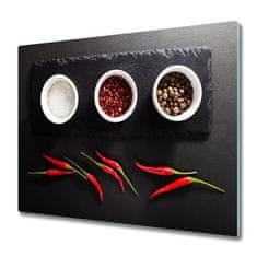 tulup.cz Skleněná krájecí deska Koření a chilli 2x30x52 cm