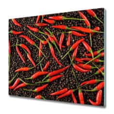 tulup.cz Skleněná krájecí deska Chilli papričky 2x30x52 cm