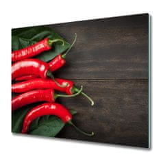 tulup.cz Skleněná krájecí deska Chilli papričky 2x30x52 cm