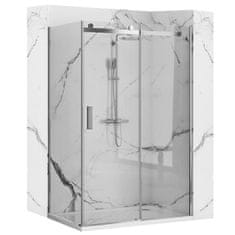 BPS-koupelny Sprchový kout REA NIXON 80/zástěna x 140/dveře cm, LEVÝ, chrom