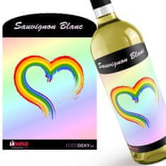 IMPAR SUBLIMACE Víno LGBT Heart - Bílé víno