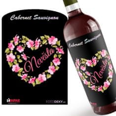 IMPAR SUBLIMACE Víno Nevěsta – srdce z květin - Červené víno