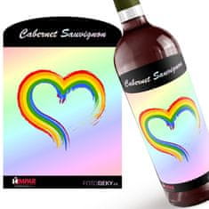 IMPAR SUBLIMACE Víno LGBT Heart - Červené víno