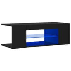 Greatstore TV skříňka s LED osvětlením černá 90 x 39 x 30 cm