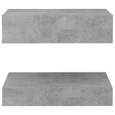 Greatstore Noční stolky 2 ks betonově šedé 60 x 35 cm dřevotříska