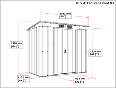 Duramax Zahradní domek PENT ROOF ECO 2,5m2 zelený