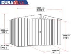 Duramax Zahradní domek COLOSSUS TOP 7,8 m2 - dekor dub