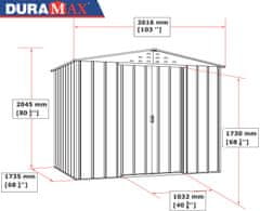 Duramax Zahradní domek TITAN TOP 4,7 m2 - dekor dub 05145