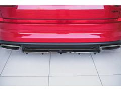Maxton Design středový spoiler pod zadní nárazník s žebrováním s žebrováním pro Škoda Kodiaq RS, černý lesklý plast ABS
