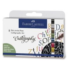 Faber-Castell Popisovač Faber Castell Pitt Artist Pen Caligraphy 8 ks