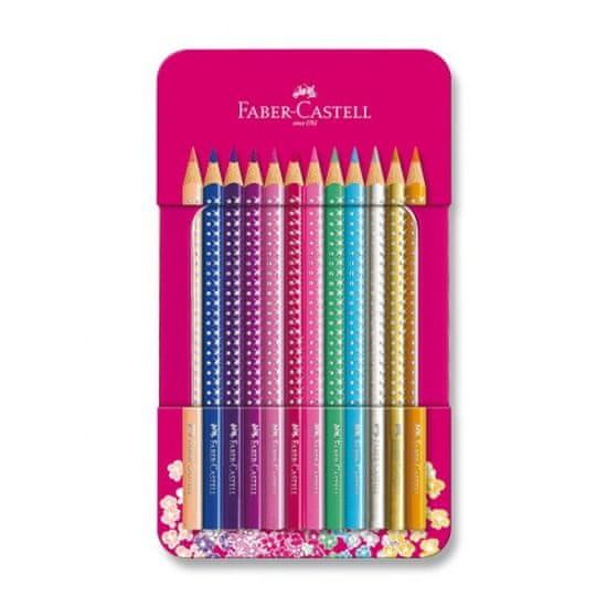 Faber-Castell Pastelky Faber Castell Sparkle plechová dóza 12 ks