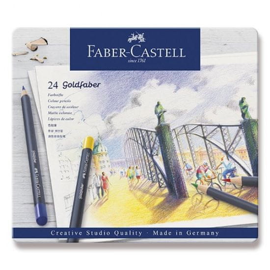 Faber-Castell Pastelky Faber Castell Goldfaber plechová krabička 24ks