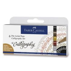 Faber-Castell Popisovač Faber Castell Pitt Artist Pen Caligraphy 6 ks