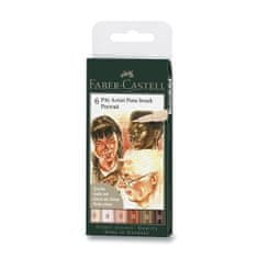 Faber-Castell Popisovač Faber Castell Pitt Artist Pen Brush Portrait 6ks