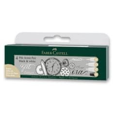 Faber-Castell Popisovač Faber Castell Pitt Artist Pen White sada 4ks