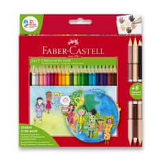 Faber-Castell Pastelky Faber Castell trojhr. Children of the World 24+3