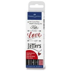 Faber-Castell Popisovač Faber Castell Pitt Artist Pen Handlettering 4ks