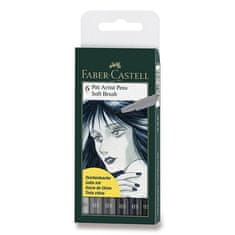 Faber-Castell Popisovač Faber Castell Pitt Artist PenSoftBrush plast.6ks