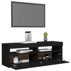 Greatstore TV skříňka s LED osvětlením černá 120 x 35 x 40 cm