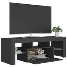 Greatstore TV skříňka s LED osvětlením šedá 120 x 35 x 40 cm