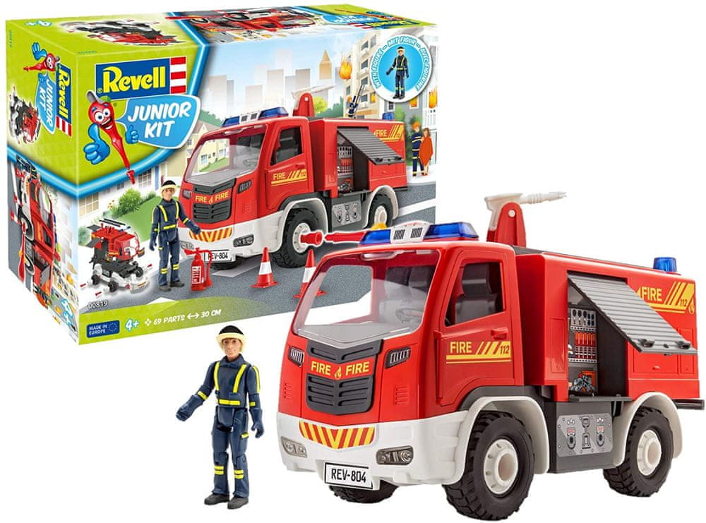 Revell Junior Kit auto 00819 - Firetruck with figure (1:20)