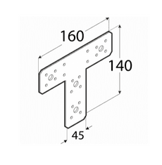 Spojka T KT 160 160x140x45 mm 5 ks