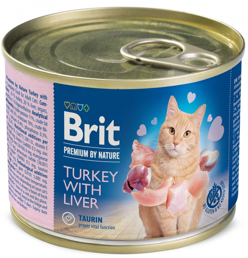 Brit Premium by Nature Turkey with Liver 6x200 g