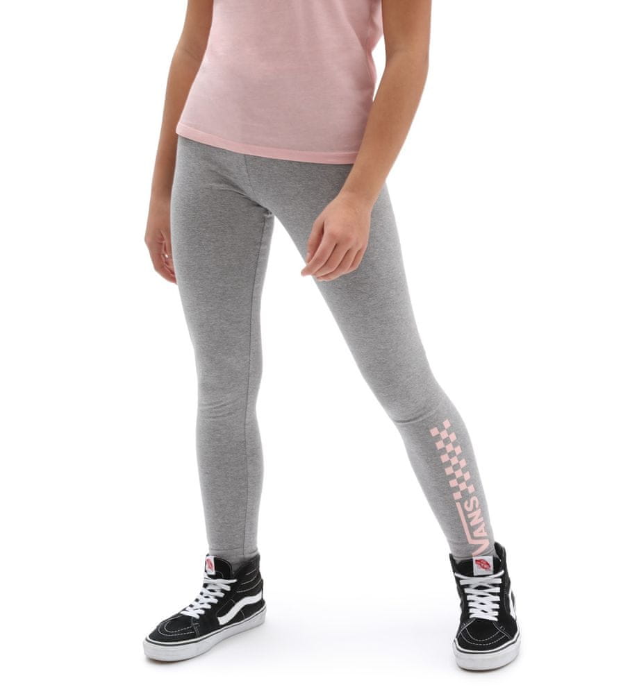 Vans dívčí legíny Gr Chalkboard II Leggins Girls Grey Heather/Powder Pink VN0A5ATXYYI S šedá