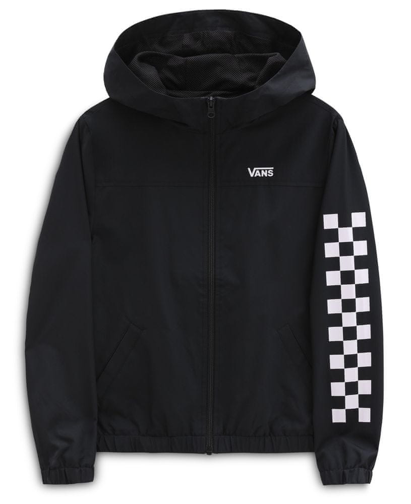 Vans dívčí bunda Gr Girls Kastle Classic Windbreaker Black/Orchid Ice VN0A53OXYY8 S černá