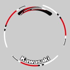 SEFIS sada barevných proužků EASY na kola Kawasaki červená