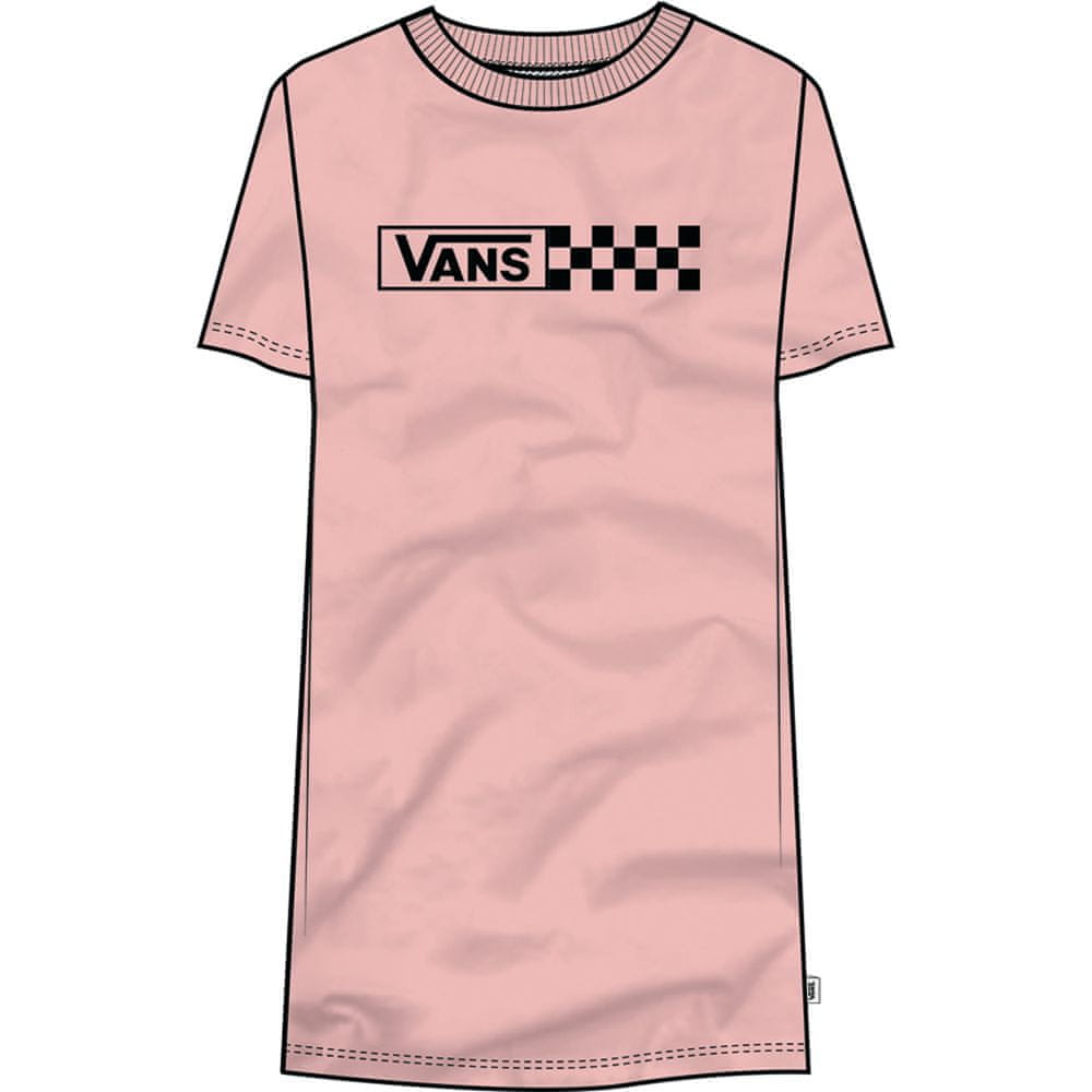 Vans dívčí šaty Gr Fun Day Dress Powder Pink VN0A5I9LZJY M růžová