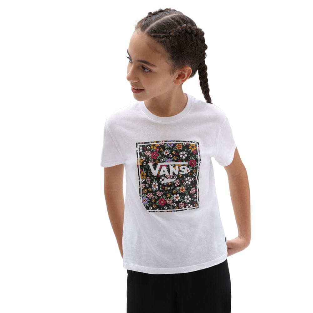Vans dívčí tričko Gr Print Box Floral White VN0A5I9MWHT S bílá - zánovní