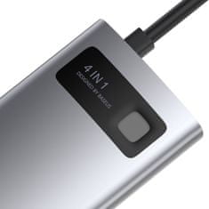 Greatstore Multifunkční HUB 4 v 1 Metal Gleam USB-C na USB-C Power Delivery HDMI USB 3.2 USB 2.0