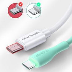 Joyroom S-1030M8 odolný silikonový kabel USB / USB-C 3A 1m white