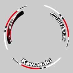 SEFIS sada barevných proužků EASY na kola Kawasaki Z650 červená