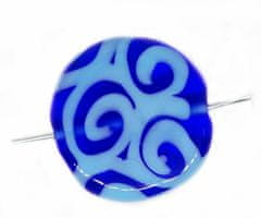 Kraftika 1pc crystal sapphire light blue lampwork czech bohemian