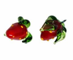 Kraftika 1pc crystal red green strawberries large pendant lampwork